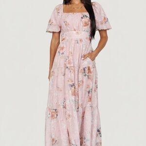 Baltic Born Annabeth Midi Dress | Blush Floral Size MM